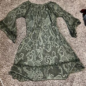 Tempo Paris Olive green  Lace Dress